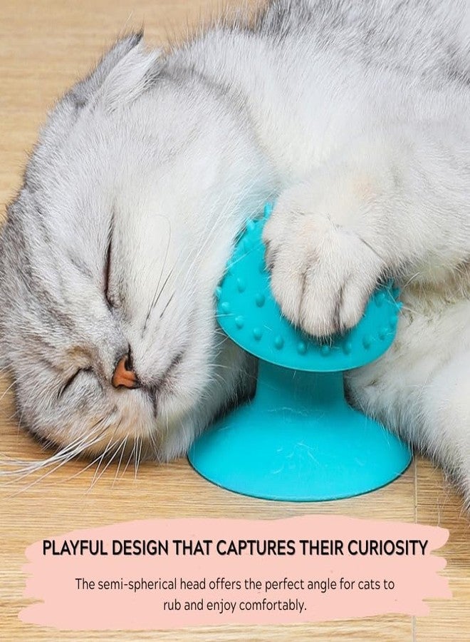 MIXNEX Cat Self Groomer with Suction Cups – Wall-Mounted Pet Massage Brush for Itching & Fur Shedding – Cat Scratch and Rub Toy for Indoor Cats – Easy to Install, 7x7x7.5cm (Pink) - Image 3